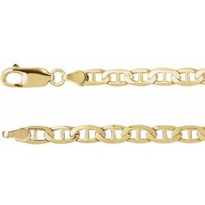 Ankerkjede i 14K gull – 4,5 mm – 45–60 cm