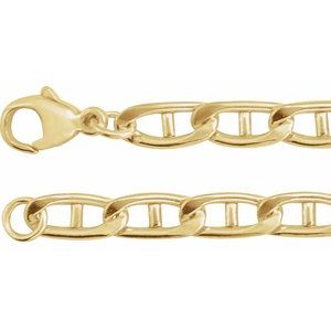 Ankerkjede i 14K gull – 5,15 mm – 45–60 cm