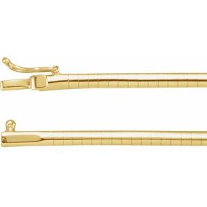 Omegakjede i 14K gull – 3–4 mm – 45 cm