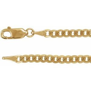 Panserkjede i 14K gull – 3 mm – 45–60 cm