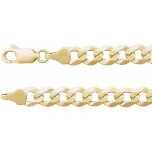 Panserkjede i 14K gull – 7 mm – 45–60 cm