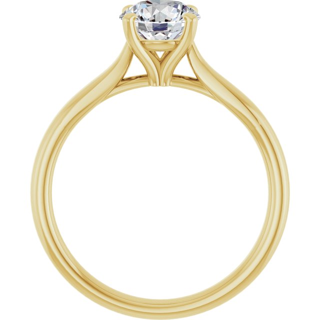 Caroline – Solitærring med laboratoriedyrket diamant, 1 ct – 14 kt gult gull – bilde 2