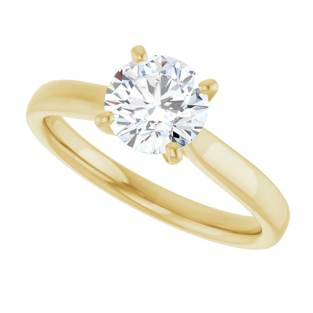 Caroline – Solitærring med laboratoriedyrket diamant, 1 ct – 14 kt gult gull – bilde 5