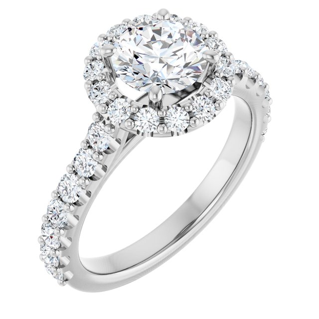 Leah – Forlovelsesring med laboratoriedyrket senterdiamant, 1 ct – 14 kt hvitt gull – bilde 1