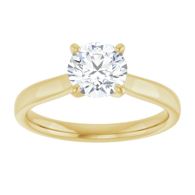 Caroline – Solitærring med laboratoriedyrket diamant, 1 ct – 14 kt gult gull – bilde 3