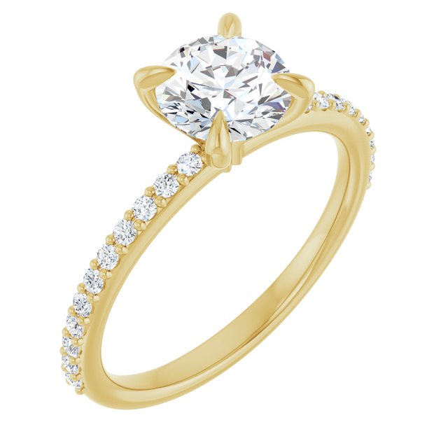Kristina – Forlovelsesring med laboratoriedyrket senterdiamant, 1 ct – 14 kt gult gull – bilde 1
