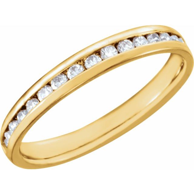 Diamantring i gull eller platina – modell 122033 – 14 kt gult gull – Naturlige diamanter – Rund 1,7 mm · 0,333 ct totalt · 17 steiner
