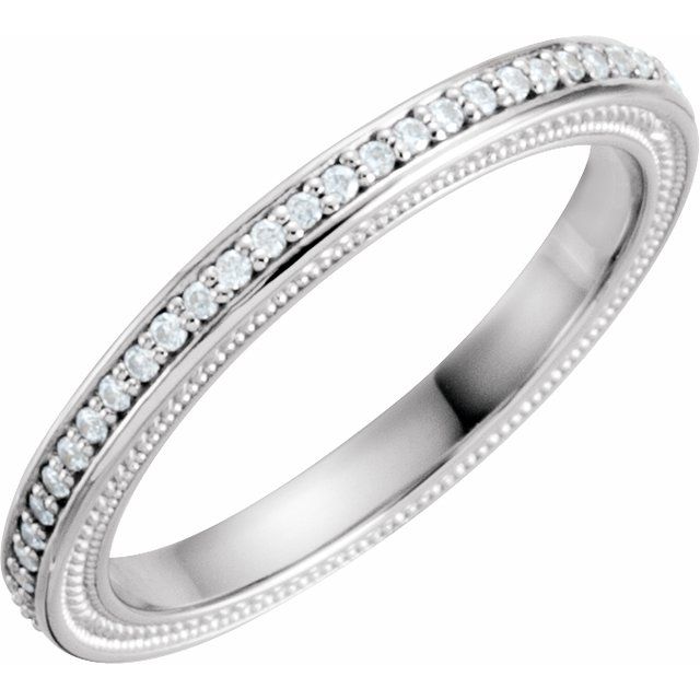 Forlovelsesring i gull eller platina – modell 122302 – 14 kt hvitt gull – Naturlige diamanter – Rund 1 mm · 0,25 ct totalt · 56 steiner