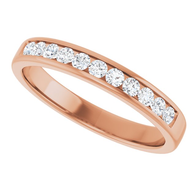 Ring i 14 kt roségull med laboratoriedyrket diamant, 0,375 ct totalt fra Smykke24