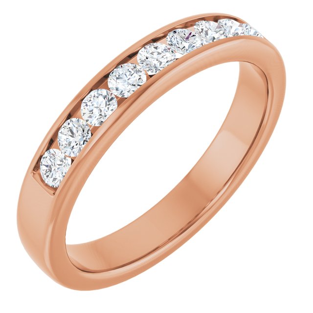 Ring i 14 kt roségull med laboratoriedyrket diamant, 0,75 ct totalt fra Smykke24