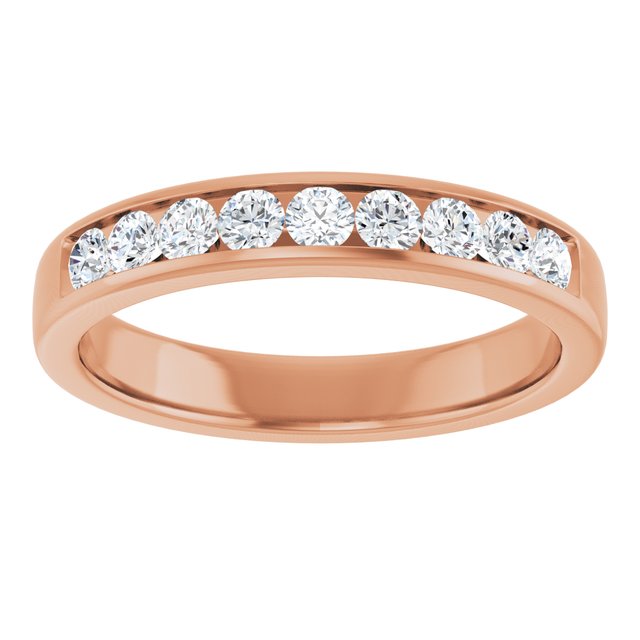 Ring i 14 kt roségull med laboratoriedyrket diamant, 0,75 ct totalt fra Smykke24