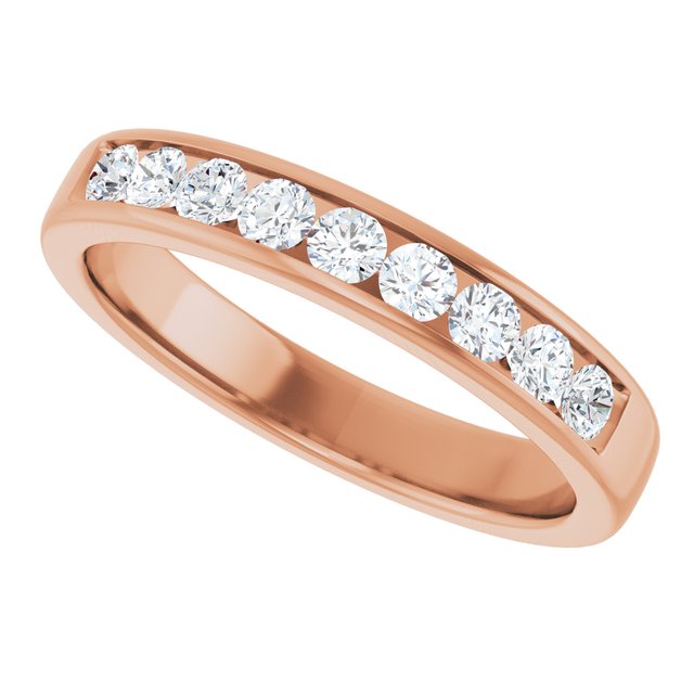Ring i 14 kt roségull med laboratoriedyrket diamant, 0,75 ct totalt fra Smykke24
