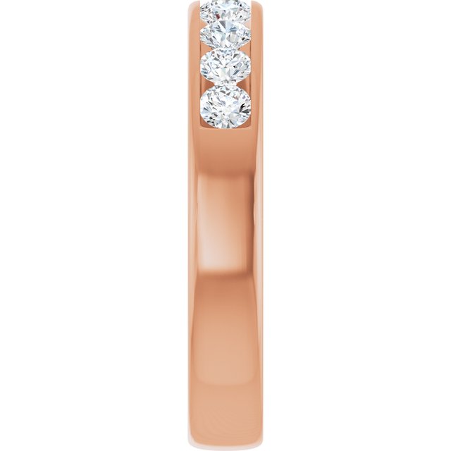 Ring i 14 kt roségull med laboratoriedyrket diamant, 0,75 ct totalt fra Smykke24