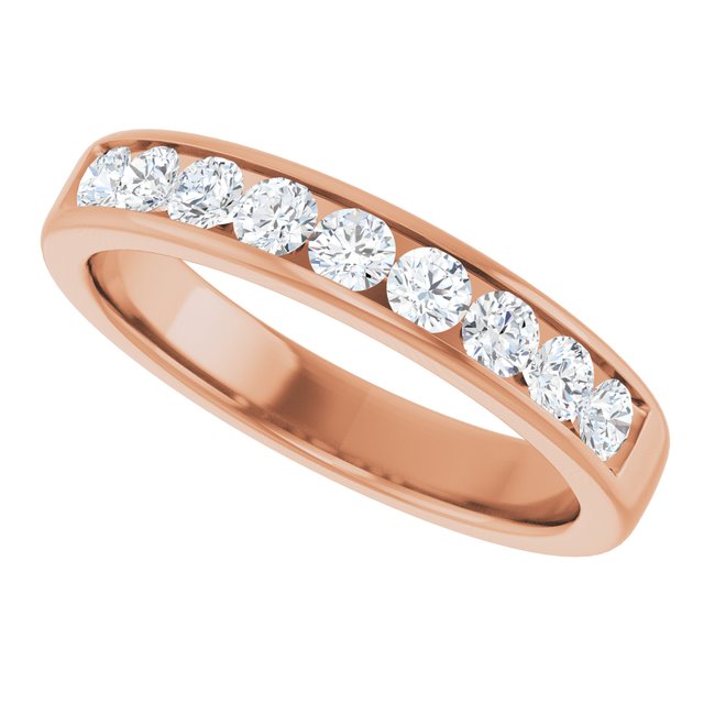 Ring i 14 kt roségull med laboratoriedyrket diamant, 0,75 ct totalt fra Smykke24
