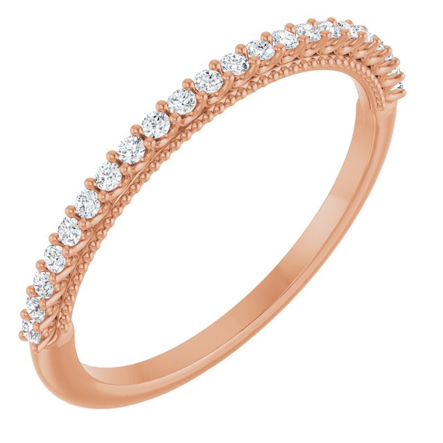 Diamantring i gull eller platina – modell 123257 – 14 kt roségull – Naturlige diamanter – Rund 1,2 mm · 0,167 ct totalt · 22 steiner