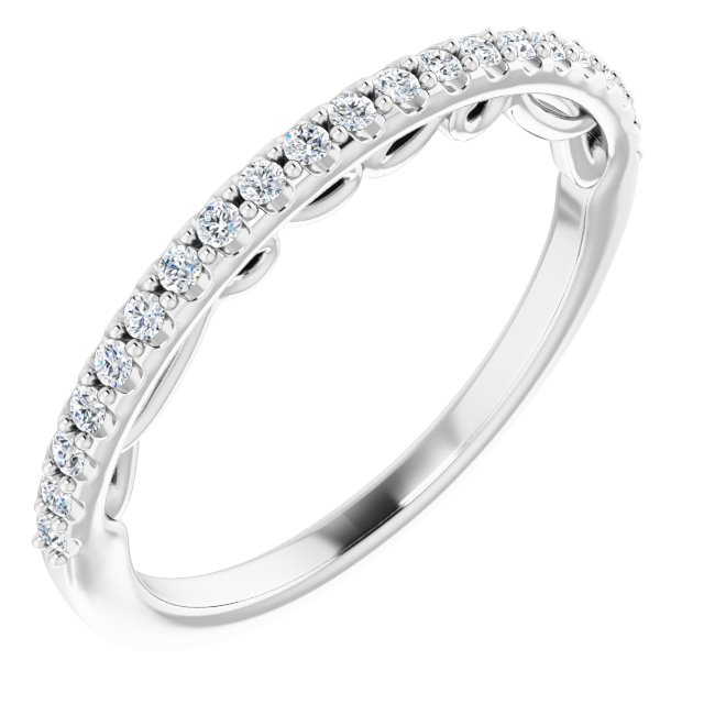 Diamantring i gull eller platina – modell 123264 – 14 kt hvitt gull – Naturlige diamanter – Rund 1,3 mm · 0,2 ct totalt · 21 steiner