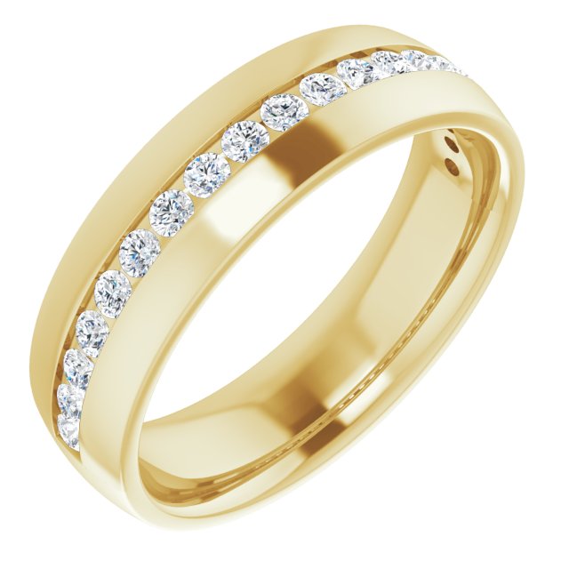 Diamantring i 14 kt gult gull, 0,50 ct totalt fra Smykke24