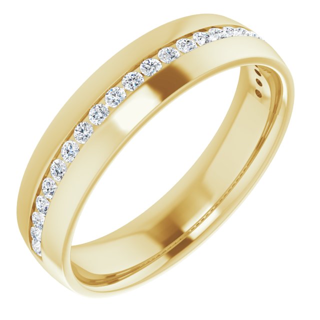 Diamantring i 14 kt gult gull, 0,375 ct totalt fra Smykke24