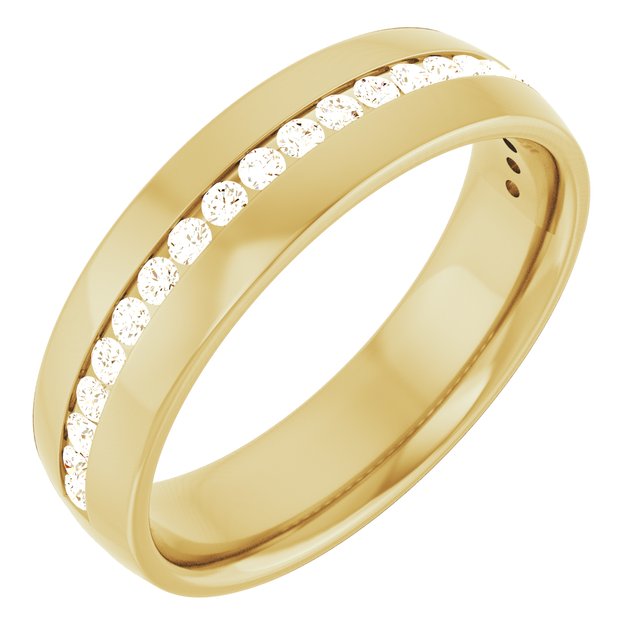 Diamantring i 14 kt gult gull, 0,375 ct totalt fra Smykke24