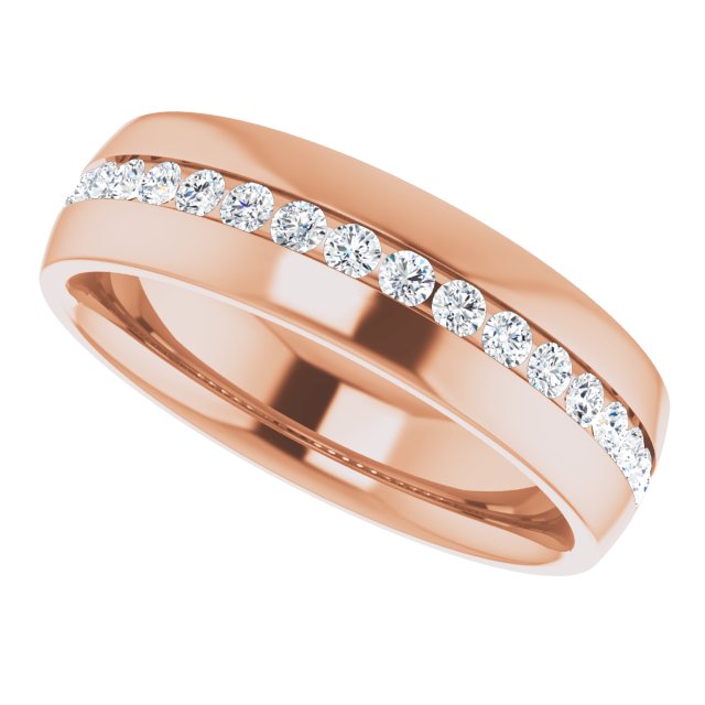 Ring i 14 kt roségull med laboratoriedyrket diamant, 0,50 ct totalt fra Smykke24