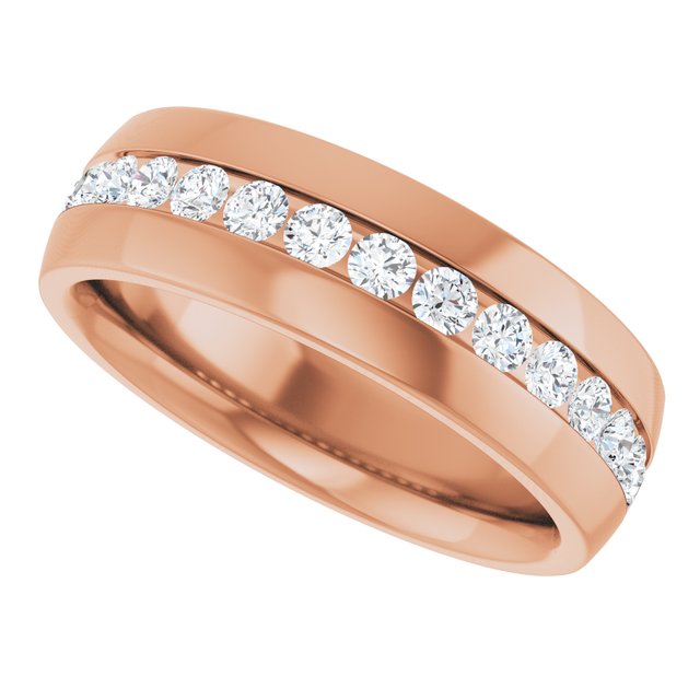 Ring i 14 kt roségull med laboratoriedyrket diamant, 1,00 ct totalt fra Smykke24
