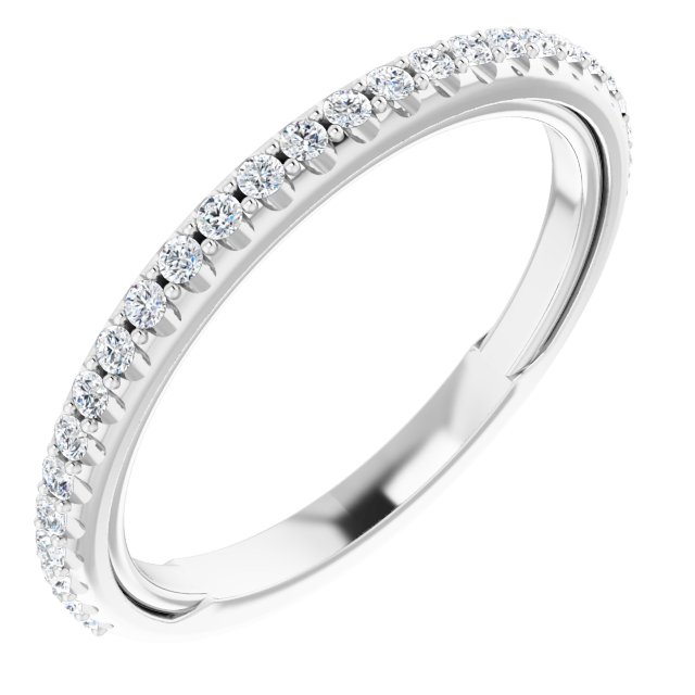 Diamantring i gull eller platina – modell 123373 – 14 kt hvitt gull – Naturlige diamanter – Rund 1,3 mm · 0,25 ct totalt · 29 steiner