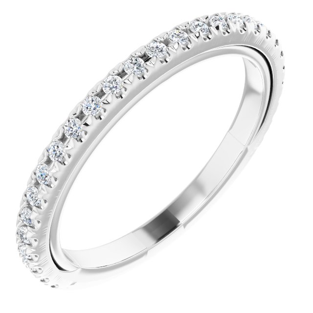 Diamantring i gull eller platina – modell 123379 – 14 kt hvitt gull – Naturlige diamanter – Rund 1,3 mm · 0,25 ct totalt · 27 steiner