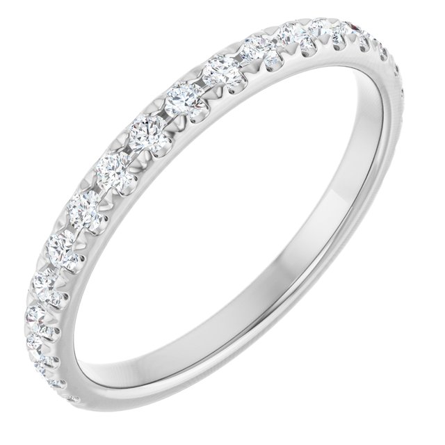 Diamantring i gull eller platina – modell 123452 – 14 kt hvitt gull – Naturlige diamanter – Rund 1,7 mm · 0,375 ct totalt · 21 steiner