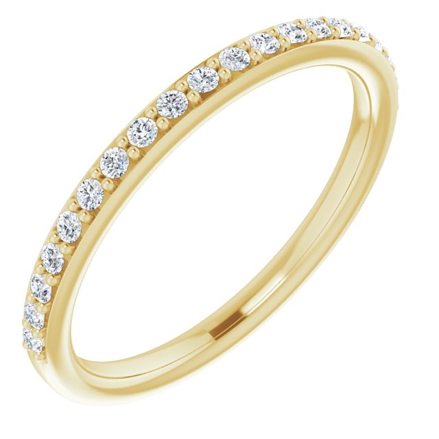 Diamantring i gull eller platina – modell 123494 – 14 kt gult gull – Naturlige diamanter – Rund 1,3 mm · 0,2 ct totalt · 20 steiner