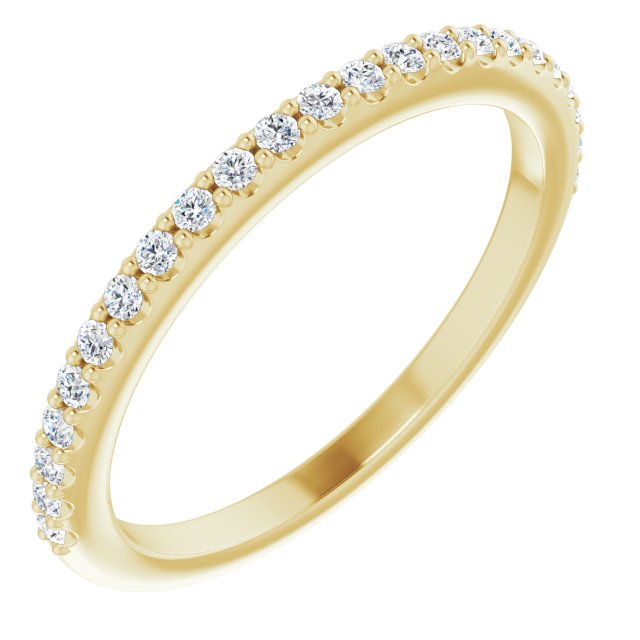 Diamantring i gull eller platina – modell 123551 – 14 kt gult gull – Naturlige diamanter – Rund 1,3 mm · 0,2 ct totalt · 23 steiner