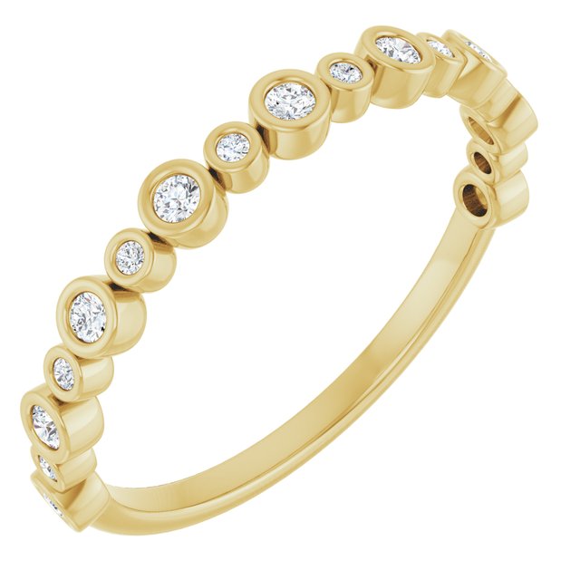 Forlovelsesring i gull eller platina – modell 123635 – 14 kt gult gull – Laboratoriedyrkede diamanter – Rund 1,5 mm · 0,167 ct totalt · 17 steiner