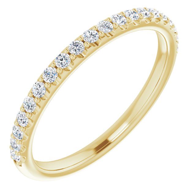 Diamantring i gull eller platina – modell 123686 – 14 kt gult gull – Naturlige diamanter – Rund 1,5 mm · 0,25 ct totalt · 20 steiner