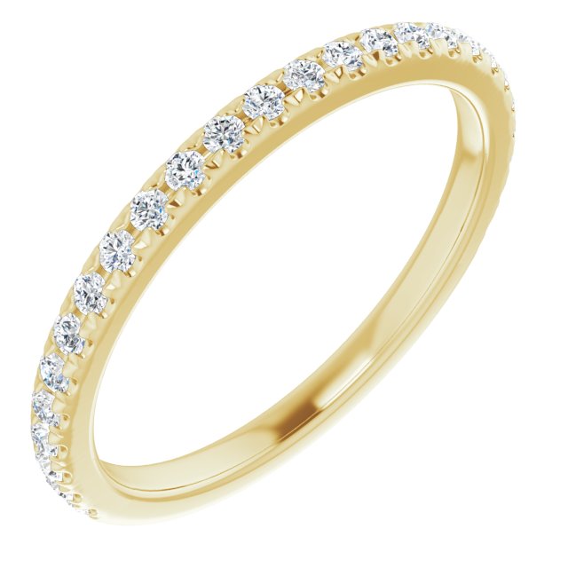 Diamantring i gull eller platina – modell 123687 – 14 kt gult gull – Naturlige diamanter – Rund 1,3 mm · 0,2 ct totalt · 26 steiner