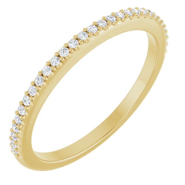 Diamantring i gull eller platina – modell 123816 – 14 kt gult gull – Naturlige diamanter – Rund 1 mm · 0,125 ct totalt · 29 steiner