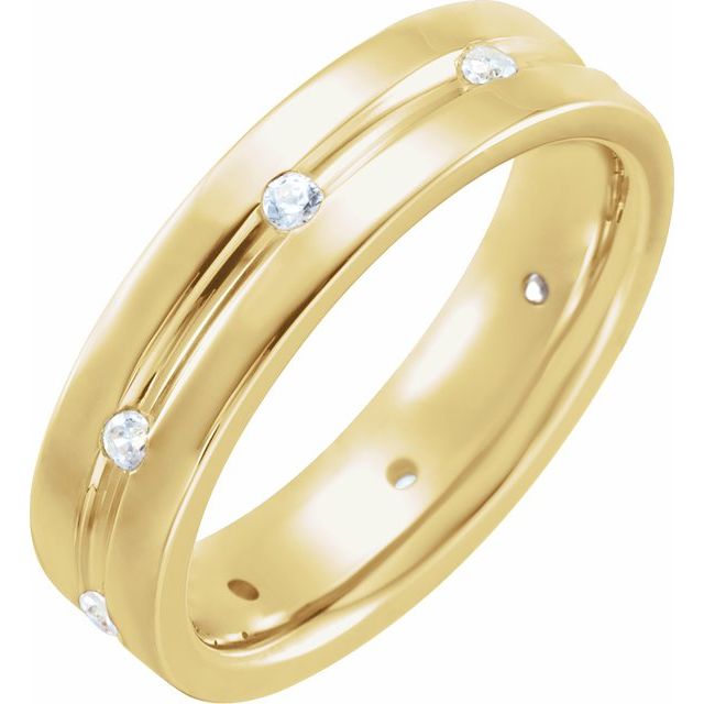 Diamantring i 14 kt gult gull, 0,17 ct totalt fra Smykke24