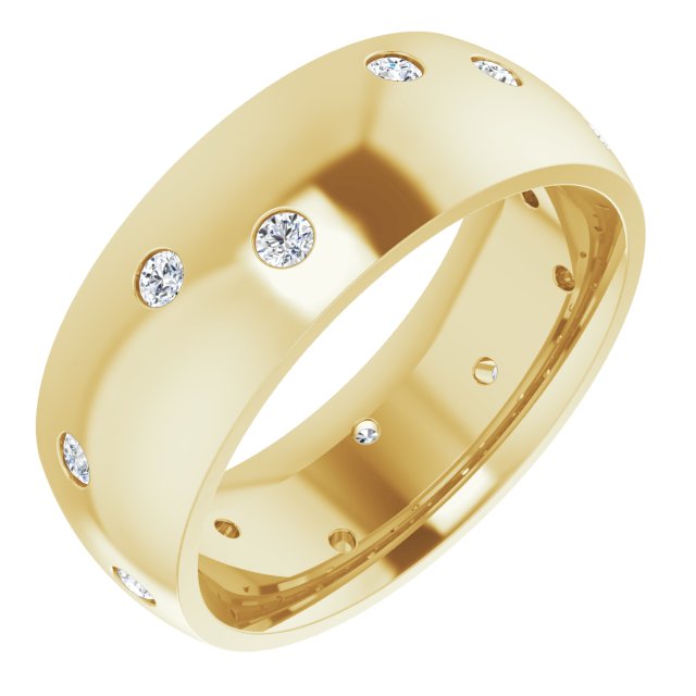 Diamantring i 14 kt gult gull, 0,33 ct totalt fra Smykke24
