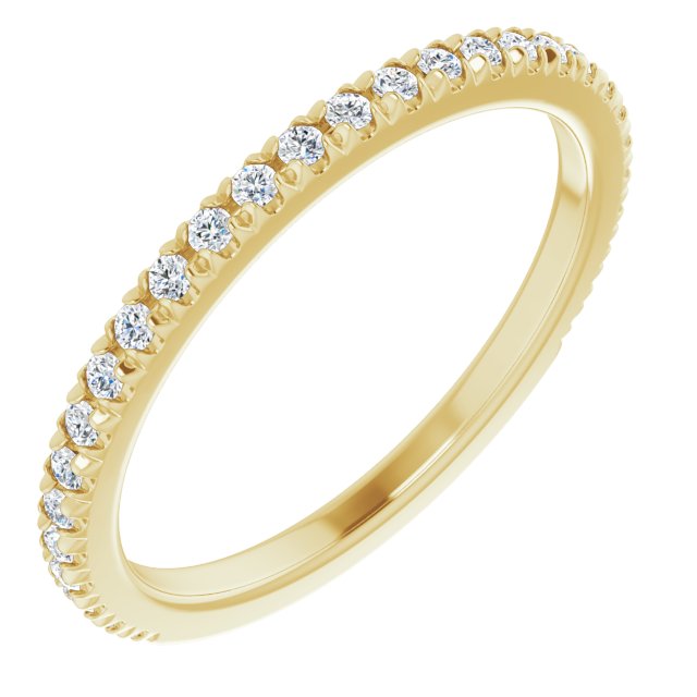 Diamantring i gull eller platina – modell 124385 – 14 kt gult gull – Naturlige diamanter – Rund 1,3 mm · 0,25 ct totalt · 29 steiner