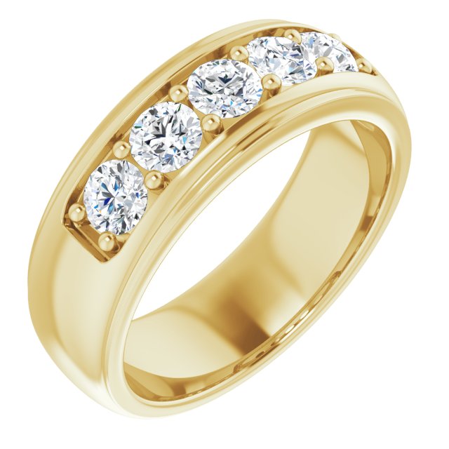Diamantring i 14 kt gult gull, 0,33 ct totalt fra Smykke24