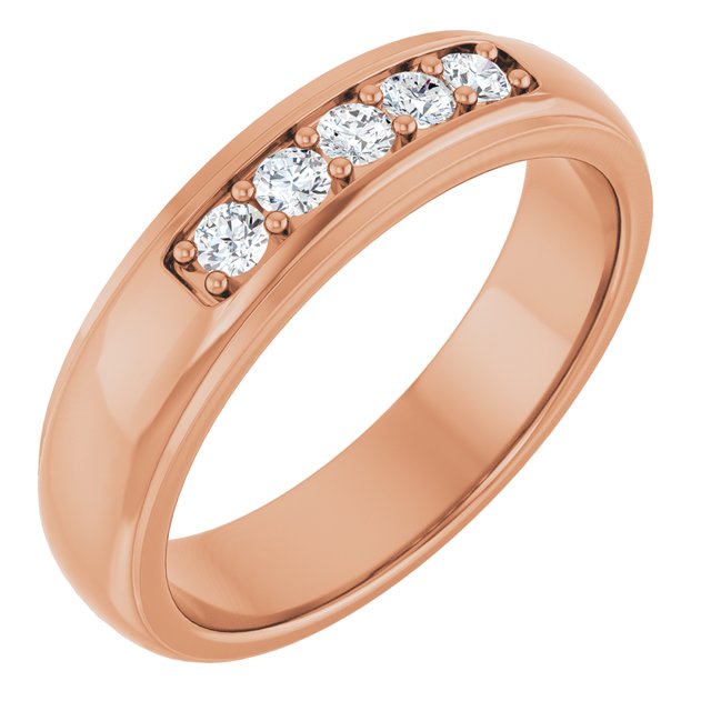 Ring i 14 kt roségull med laboratoriedyrket diamant, 0,33 ct totalt fra Smykke24