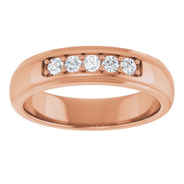 Ring i 14 kt roségull med laboratoriedyrket diamant, 0,33 ct totalt fra Smykke24