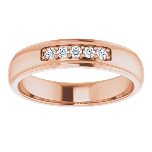Ring i 14 kt roségull med laboratoriedyrket diamant, 0,17 ct totalt fra Smykke24