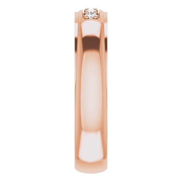 Ring i 14 kt roségull med laboratoriedyrket diamant, 0,17 ct totalt fra Smykke24