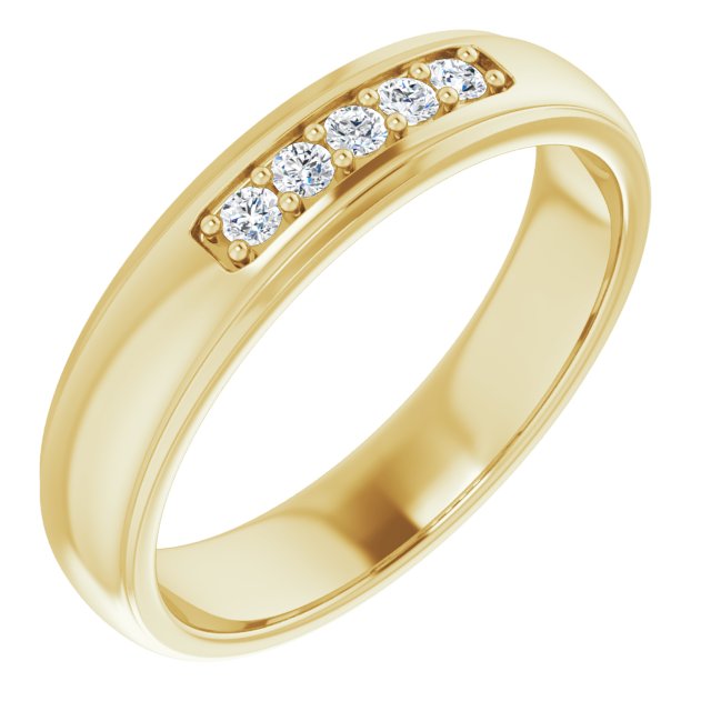 Ring i 14 kt gult gull med laboratoriedyrket diamant, 0,17 ct totalt fra Smykke24