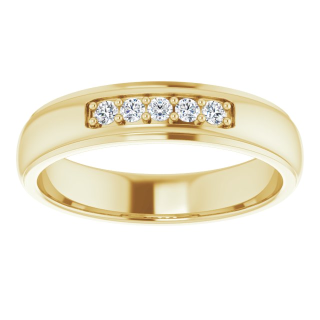 Ring i 14 kt gult gull med laboratoriedyrket diamant, 0,17 ct totalt fra Smykke24