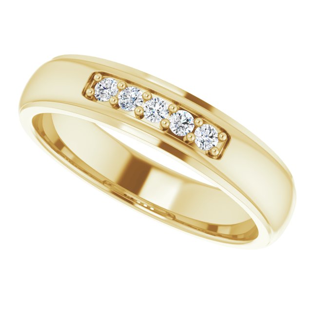 Ring i 14 kt gult gull med laboratoriedyrket diamant, 0,17 ct totalt fra Smykke24