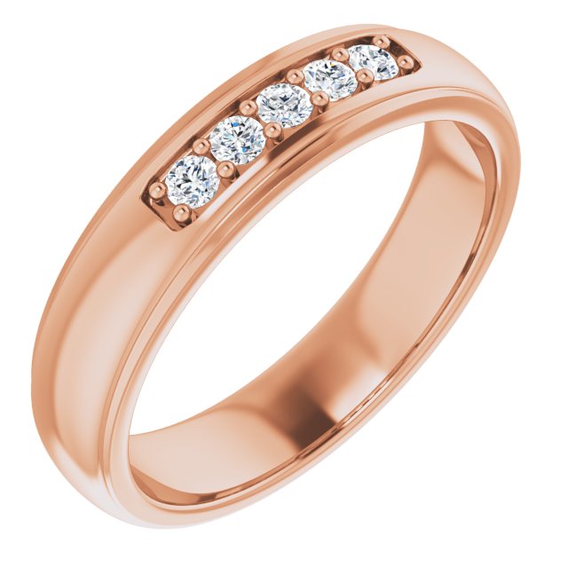 Ring i 14 kt roségull med laboratoriedyrket diamant, 0,20 ct totalt fra Smykke24