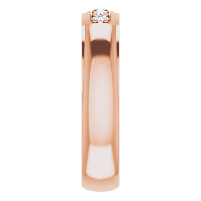 Ring i 14 kt roségull med laboratoriedyrket diamant, 0,20 ct totalt fra Smykke24
