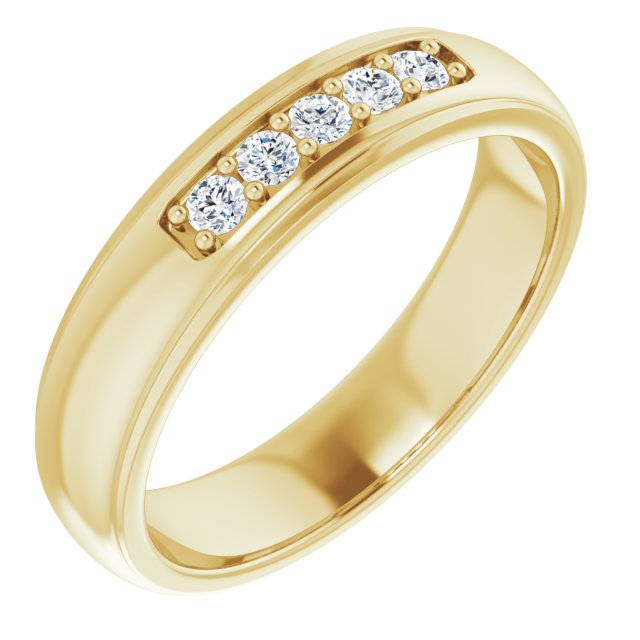 Ring i 14 kt gult gull med laboratoriedyrket diamant, 0,20 ct totalt fra Smykke24