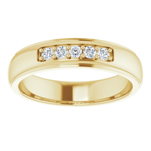 Ring i 14 kt gult gull med laboratoriedyrket diamant, 0,20 ct totalt fra Smykke24