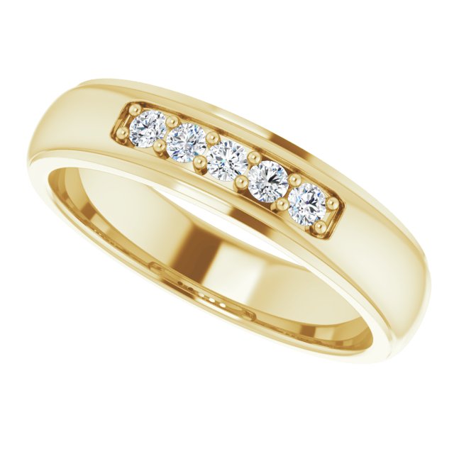 Ring i 14 kt gult gull med laboratoriedyrket diamant, 0,20 ct totalt fra Smykke24